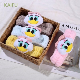 kaifu lindo donald banda de pelo elástico aro de pelo lavado cara baño turbante de lana de coral accesorios de pelo anime personaje suave niñas headwear (1)
