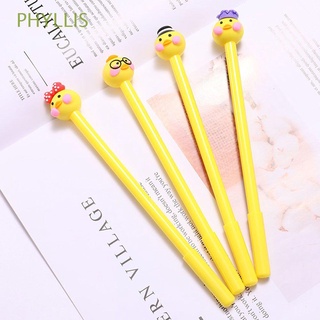 PHYLLIS Gift Signature Pen Writing Stationery Gel Pen Little Yellow Duck Design Cute Creative Office Supplies 0.5mm Kids School Supplies