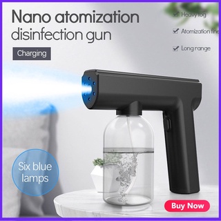 <Featured>Máquina de nebulización de 500 ml Desinfección inalámbrica luz azul nano spray desinfección belleza instrumento hidratante desinfección de automóviles^Buy Now