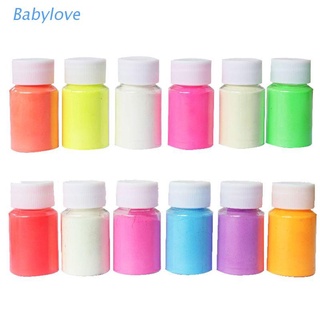 BAB Kit De Pigmentos De Resina Luminosa De 12 Colores Que Brillan En La Oscuridad Polvo Pigmento Colorante