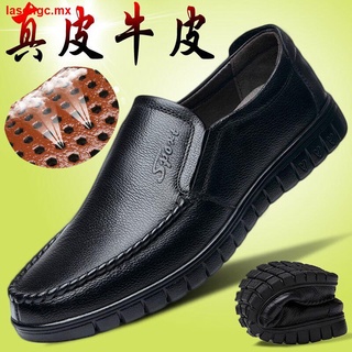 Los Hombres s Zapatos De Cuero , Primavera Individuales Para Ancianos , Transpirable casual De Mediana Edad Y De Suela Suave Papá