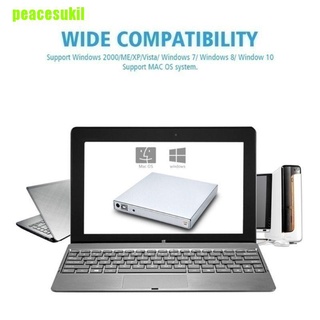 [peacesukil] USB externo CD-RW quemador DVD/CD lector reproductor para Windows Mac OS portátil Comput (4)