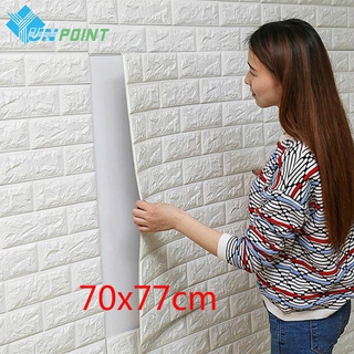 70x77cm DIY 3D pegatinas de pared autoadhesivas de espuma de ladrillo de la habitación de papel pintado de la pared blanco