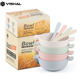 (Vishal) Binaural Bowl Set de paja de trigo tazón de comedor infantil