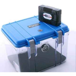 Caja seca para cámara con deshumidificador talla S - azul
