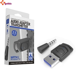 para PS5 / para PS4 / PC Transmisor de audio compatible con Bluetooth Adaptador compatible con Bluetooth para PC Receptor de auriculares inalámbricos con micrófono GOTHIC