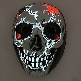 Máscara luminosa de halloween, máscara de luz fría, máscara luminosa tridimensional 3D, máscara luminosa, máscara LED 3D (4)