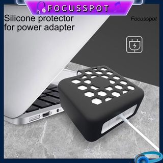 FS-funda protectora de silicona suave a prueba de polvo cargador portátil adaptador cubierta Protector para MacBook Air/Pro/Touch 13 pulgadas