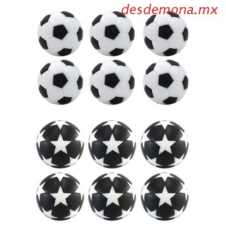 desdemona 6pcs 32mm Table Soccer Foosball Fussball Football Machine Accessories Replacements Black and White Ball Kids Indoor Game