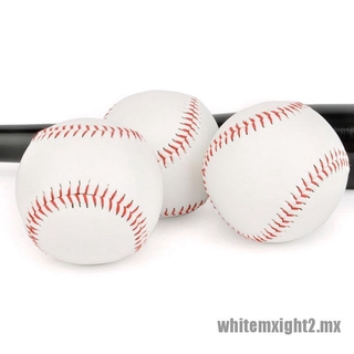 [blanco] nuevo juego de deporte de cuero suave de 9" juego de práctica y entrenamiento base bola de béisbol softbol