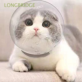 LONGBRIDGE Respirable Bozal de gato Anti-mordida Collar isabelino Collar de gato Accesorios para perros para toda la temporada Curación Para cachorro Recuperación Impermeable Suministros de mascotas