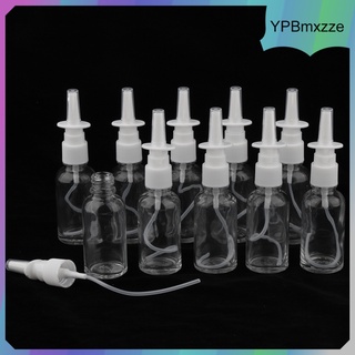 10Pcs vacío recargable vidrio Nasal Spray botellas fina niebla bomba viales 30ml traje para maquillaje agua Perfumes aceites esenciales (1)