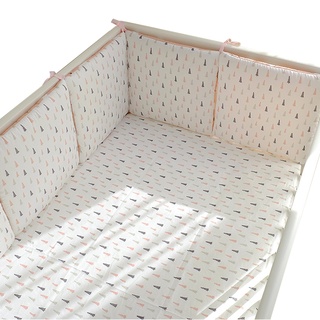 Arco iris-6Pcs cama de bebé parachoques anticolisión diseño de dibujos animados patrón lindo impresión (9)