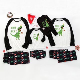 Conjunto De Pijama Infantil De dos piezas con estampado De dinosaurios Para niños/suministros De navidad Para niños