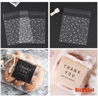 RICKot 100 unids/set de galletas de regalo bolsa de embalaje pan para hornear dulces paquete b