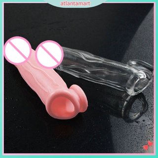 Adult Male Penis Ejaculation Delay Extension Sleeve Condom Cock Extender Sex Toy