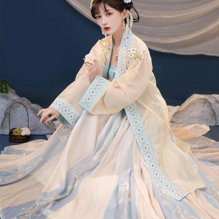 Vestido Hanfu bordado para mujer, traje de actuación de escenario popular antiguo, ropa tradicional china, disfraz de princesa de hadas para Cosplay (1)