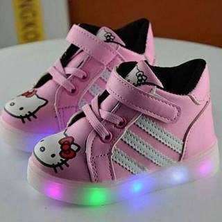 Hello kitty - botas para niños, rayas rosa