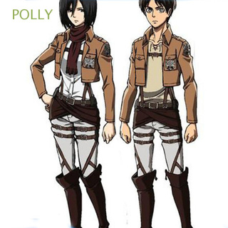 POLLY moda Anime arnés cinturón Cosplay ataque en Titan chal cinturón traje adulto disfraces Recon Corps Shingeki No Kyojin ajustable pantalones cortos de cuero/Multicolor