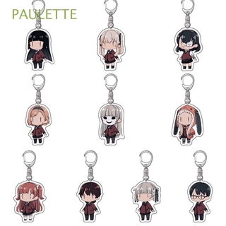 PAULETTE Cartoon Kakegurui Decoration Key Ring Holder Keychain Figure Toys Gifts Anime Cute Bag Pendant Jabami Acrylic Key Rings