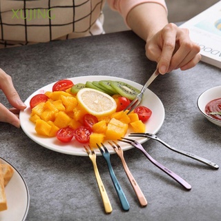 XUJING Lindo adj. Tenedor de fruta Restaurante Vajilla Tenedor de pastel Vajilla Mini Casa Fiesta Lujo Cocina Vajilla/Multicolor