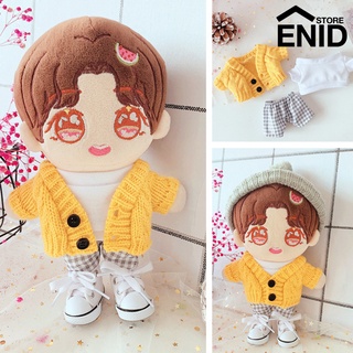 enidstore Doll Canvas Shoes Lightweight Delicate Fabric Doll Yellow Sweater Clothes for Children