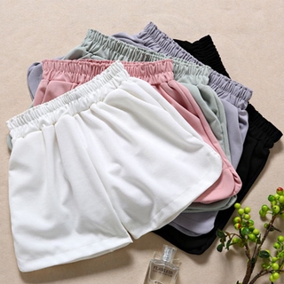 DFYUN Pantalones cortos sueltos de gran tamaño para mujer Pantalones cortos casuales sueltos nuevos de estilo coreano Pantalones elásticos de pierna ancha de cintura alta (1)