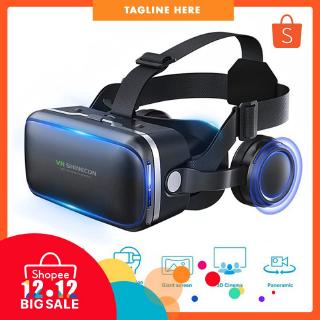 Lentes de realidad Virtual Shinecon 6 0/audífono VR/caja VR/casco de vidrio 3D (1)