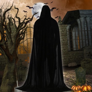 halloween cloak witch wizard golden velvet cloak u5t0 (7)
