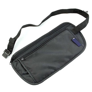 BKP--Unisex viaje seguridad negro con cremallera dinero Bum bolsa pasaporte cintura cinturón bolsa (3)