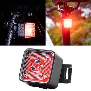 [july only] luz led luz de bicicleta de seguridad duradera inteligente de la noche de conducción de la lámpara de bicicleta luz trasera usb recargable freno de detección de luz (4)