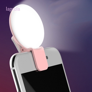 Laprela Selfie LED anillo de luz Flash relleno Clip cámara teléfono y tableta para IPhone Samsung
