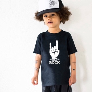 Born To Rock Kids T-Shirt Boys Girls Unisex Baby Clothes Cool Fashion Style Tops Children Summer Short Sleeve Graphic