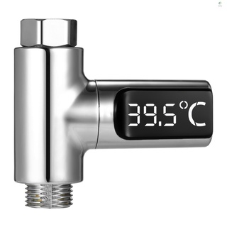 F&l LED Digital 5 ~ 85 C termómetro de ducha autogenerable en tiempo Real Monitor de temperatura de flujo de agua termómetro con pantalla giratoria 360 para niños ancianos mascotas
