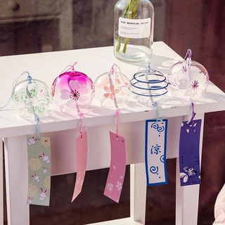 Campanillas de viento Sakura cristal campanas de viento estilo japón pintura a mano campanas de viento hogar jardín oficina decoraciones colgantes Charming (2)