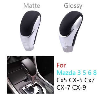 Pomo de palanca de cambios de coche de cuero para Mazda 3 5 6 8 Cx5 CX-5 Cx7 CX-7 CX-9 palanca de cambios palo mate (1)