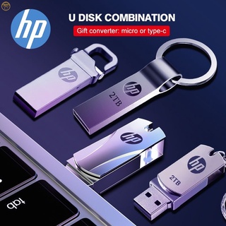【⭐Ready Stock】 HP USB 3.0 2TB Pendrive Waterproof Metal USB Flash Drive High Speed Flash Disk Memory Stick [BOOK]
