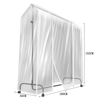 Transparente percha de ropa cubierta dormitorio PE percha de piso cubierta de polvo tridimensional ropa cubierta de polvo (6)