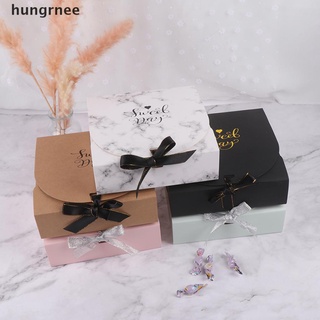 Hungrnee Creative Marble Style Gift box Kraft Paper DIY Candy box Valentine's Day Gift MX