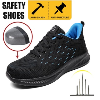 zapatos de seguridad del dedo del pie de acero gorra de los hombres anti-golpes anti-punción ligera botas de seguridad de regalo para padre al aire libre de los hombres del dedo del pie de acero zapatos de senderismo #2109