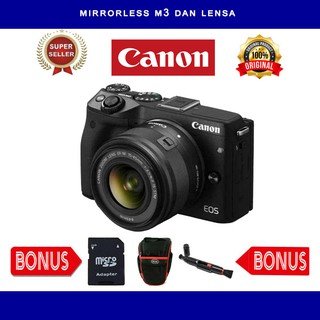 Lente de cámara lisa canon eos m3 sin espejo 15-45 mm m3/m 3 bonus listo para selfie bolsa