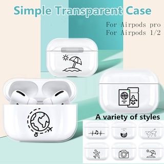 Airpods Pro fundas transparente Simple TPU Airpods 1/2 Pro caso Bluetooth auriculares Airpods caso cubierta para Airpods