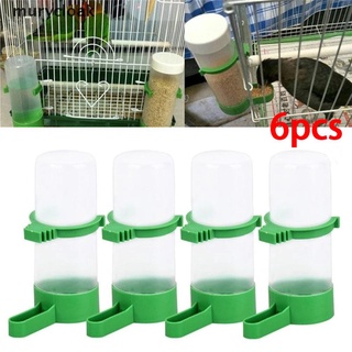 Murycloak 6pc Bird Water Drinker Feeder Automatic Drinking Fountain Pet Drinking Cup Bowls MX