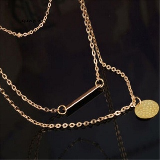 quwyred collar/choker de cadena chapado en oro con colgante para mujer (2)