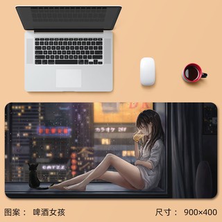 (mouse pad)◈mouse pad large gaming animation Two-dimensional beauty wristband computer keyboard mat non-slip table for boys (2)