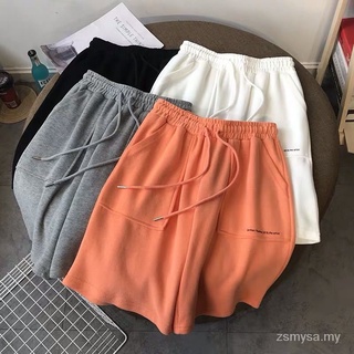 Pantalones cortos deportivos de las mujeres de verano nuevo estilo coreano suelto cintura alta estilo Kong pantalones rectos Casual pantalones de playa