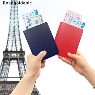 roadgoldepic fashion new pu pasaporte titular de viaje pasaporte cubierta unisex tarjeta titular wdep