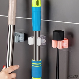 ▷ Kitchen Bathroom Adhesive Multi-Purpose Hooks Wall Mounted Mop Organizer Holder RackBrush Broom Hanger Strong Hooks KADION