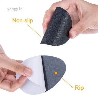 Yongyia antideslizante empuñaduras de zapatos autoadhesivas de tacón alto almohadillas Protector de goma Color negro