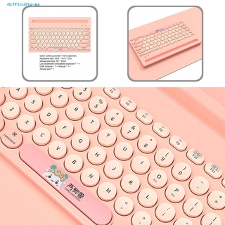 difficulta 2 colores opcionales bluetooth compatible teclado redondo teclado inalámbrico 10m conexión estable para oficina